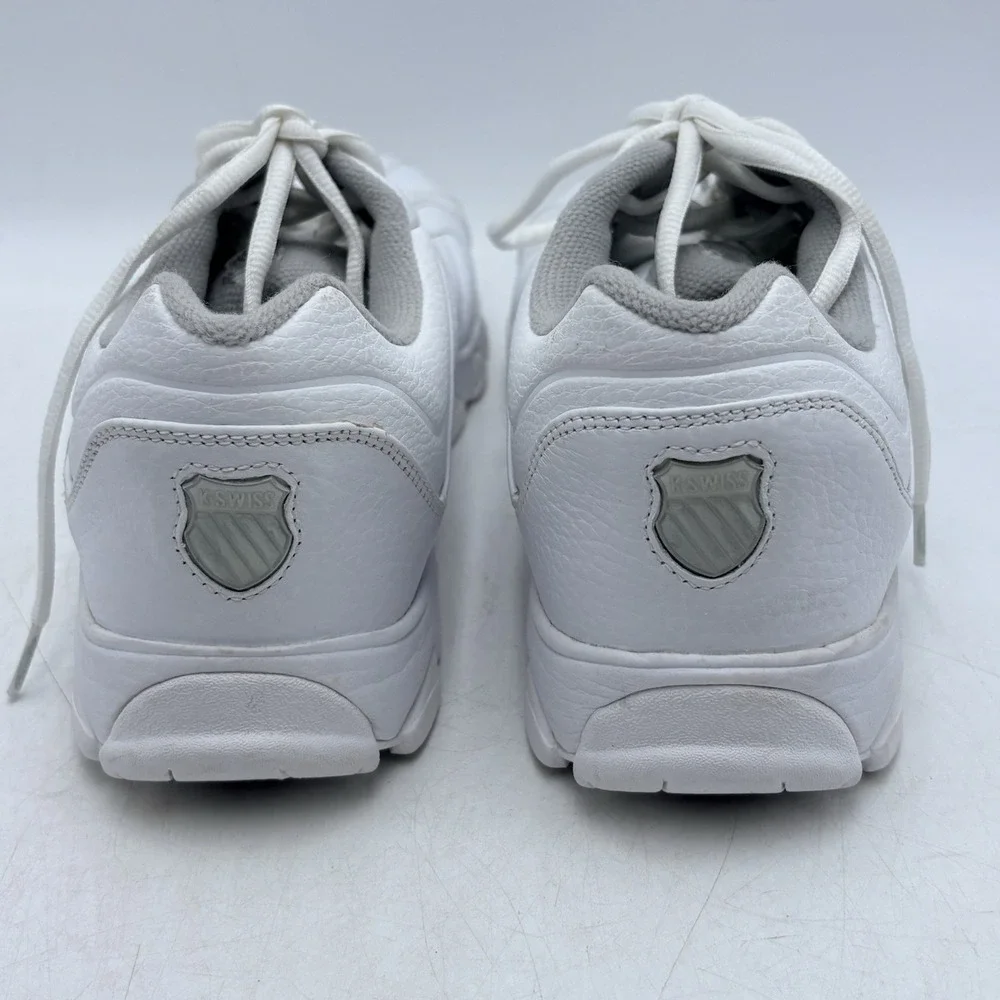 K Swiss Sneakers Mens 11 White Leather Classic Low Top Comfort Lace-Up Tennis
